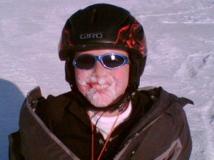 Great glasses and helmet... not sure about the moustache and beard