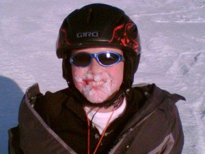 Great glasses and helmet... not sure about the moustache and beard