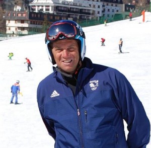 Keen skier and President of BASI,  Sir Steve Redgrave 