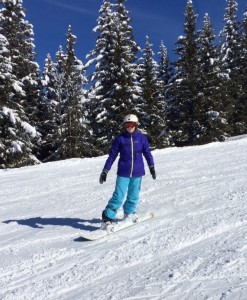 Teenager Katherine enjoys Adelboden's après ski scene as well as the snowboarding