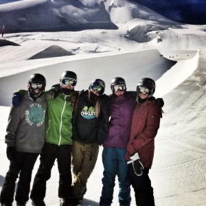 GB Freestyle ladies training in Saas Fee