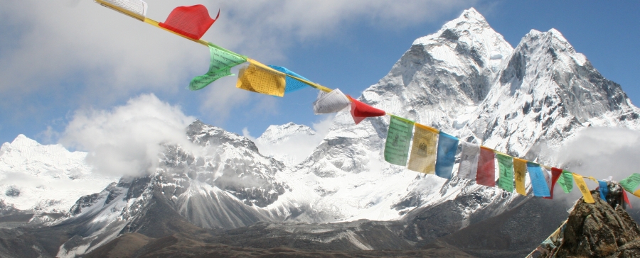 Prayer flags for those lost on Everest and in Nepal