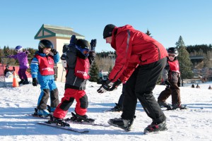 First steps on snow at Snow Valley's World Snow Day in Canada