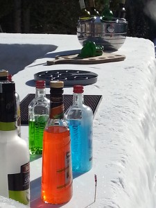 A welcome break at the ice bar