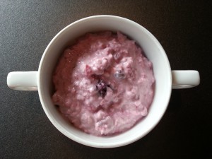 Bircher muesli with blueberries