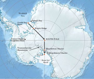 Shackleton Solo South Pole map