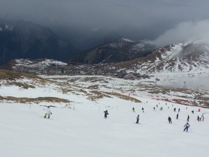 Not much snow in Alpe d'Huez on New Year's Day! 