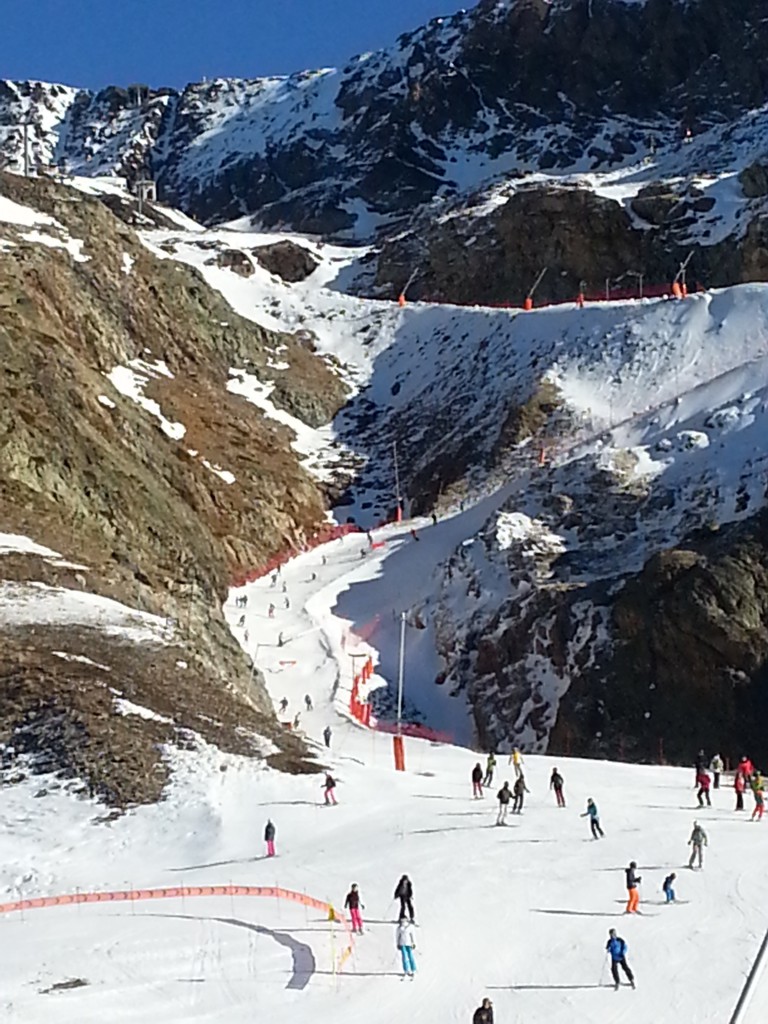 Especially icy - The deversoir piste between the Marmottes I and II chairlifts 