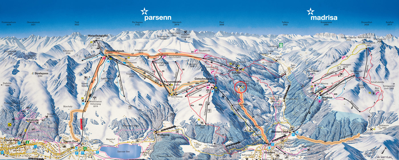 Davos-Klosters piste map