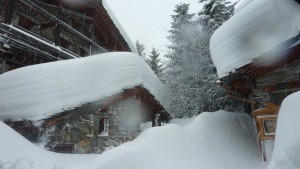 Val d'Isere - closed for action and groaning under the weight of fresh snowfall