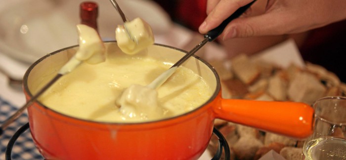 Cheese fondue fight