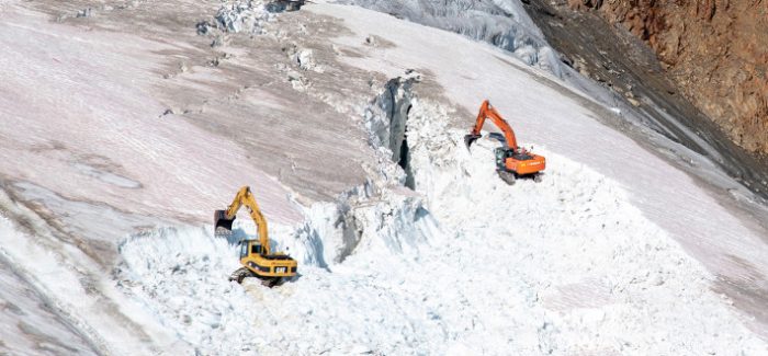 Austria destroys glacier to create ski slopes