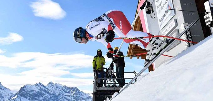 Swiss hat trick on the Lauberhorn