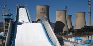 Big Air in the middle of an old factory