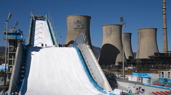 Big Air in the middle of an old factory